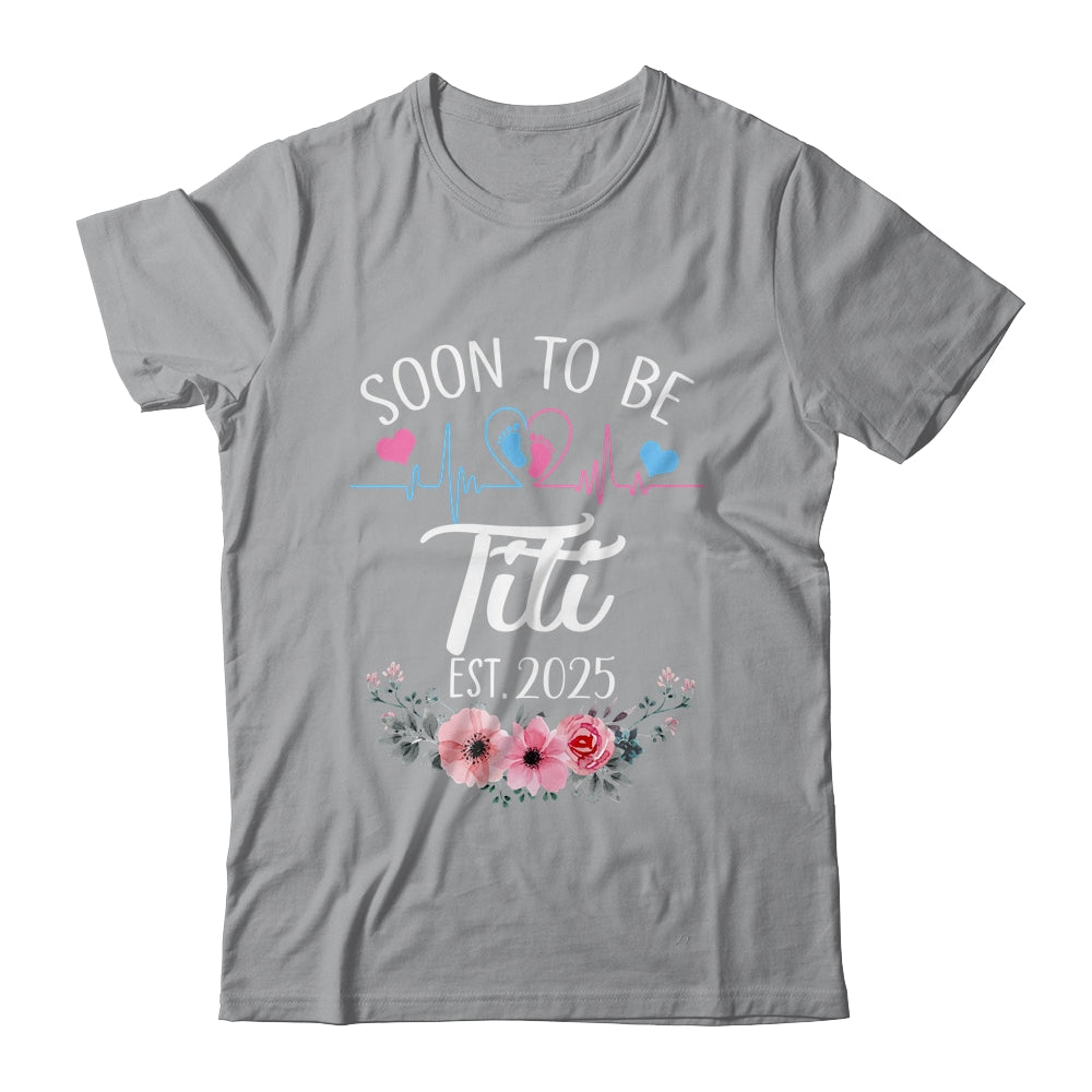 Soon To Be Titi 2025 First Time Pregnancy Announcement Shirt & Tank Top | siriusteestore