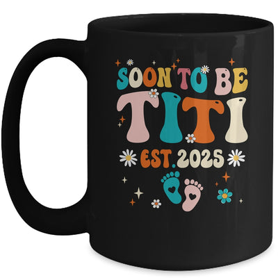 Soon To Be Titi Est 2025 Pregnancy Announcement Groovy Mug | siriusteestore