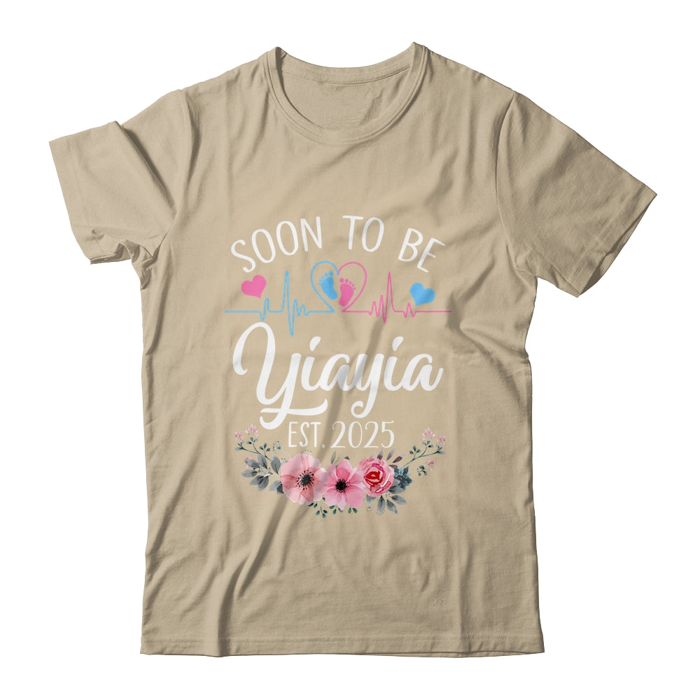 Soon To Be Yiayia 2025 First Time Pregnancy Announcement Shirt & Tank Top | siriusteestore