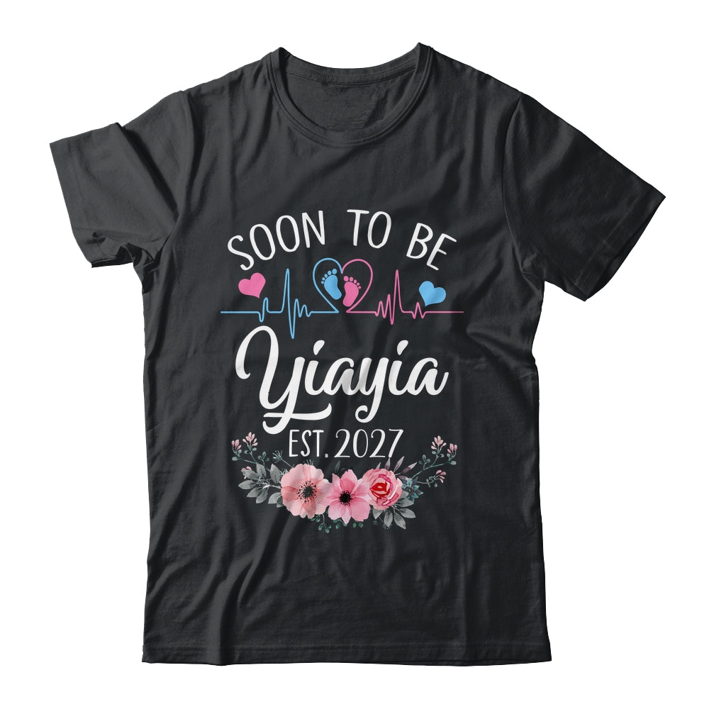 Soon To Be Yiayia 2027 First Time Pregnancy Announcement Shirt & Tank Top | siriusteestore