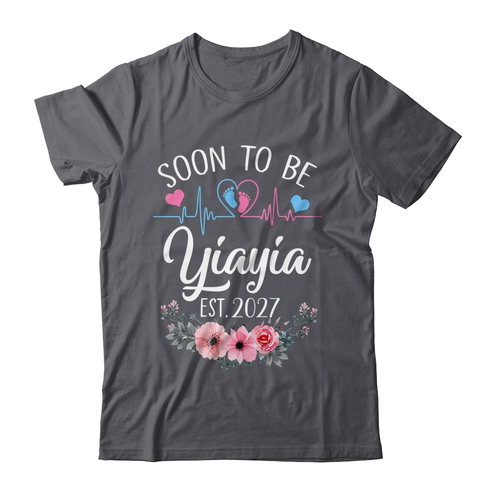 Soon To Be Yiayia 2027 First Time Pregnancy Announcement Shirt & Tank Top | siriusteestore