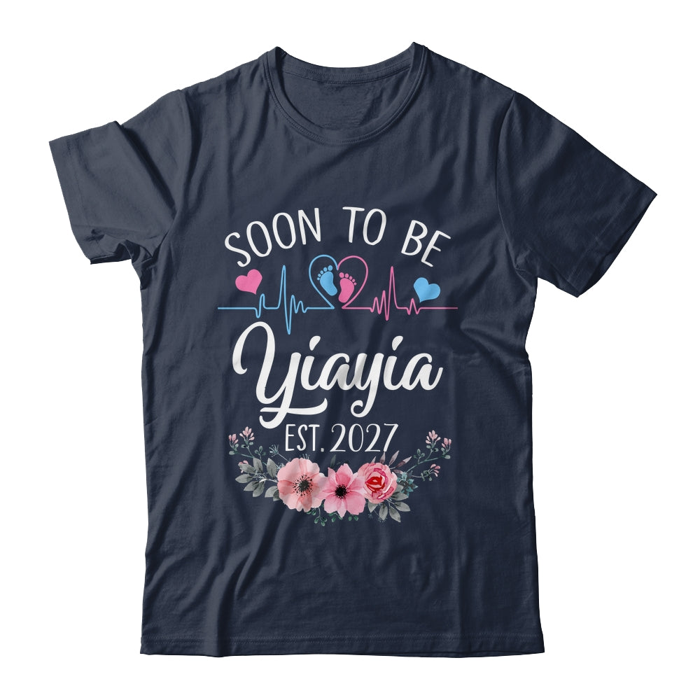 Soon To Be Yiayia 2027 First Time Pregnancy Announcement Shirt & Tank Top | siriusteestore