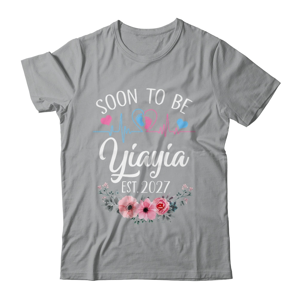 Soon To Be Yiayia 2027 First Time Pregnancy Announcement Shirt & Tank Top | siriusteestore