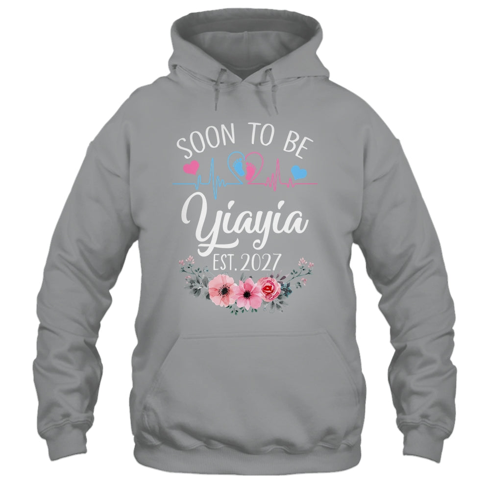 Soon To Be Yiayia 2027 First Time Pregnancy Announcement Shirt & Tank Top | siriusteestore