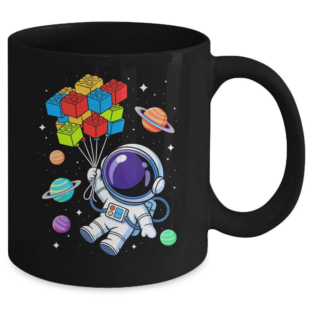 Space Astronaut Master Builder Funny Building Blocks Bricks Mug | siriusteestore