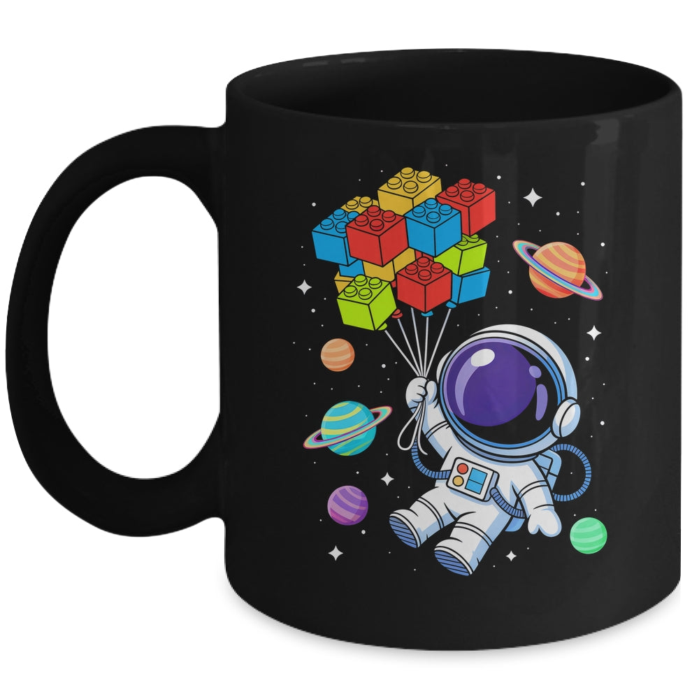 Space Astronaut Master Builder Funny Building Blocks Bricks Mug | siriusteestore