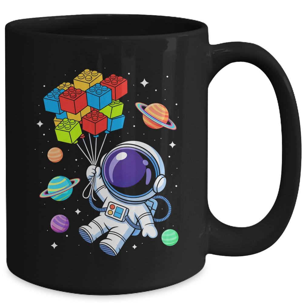 Space Astronaut Master Builder Funny Building Blocks Bricks Mug | siriusteestore