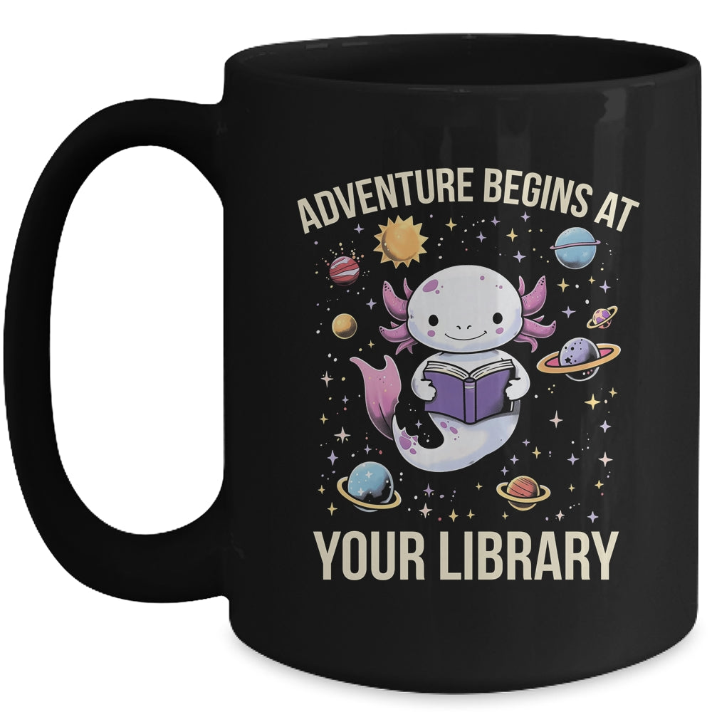 Space Axolotl Adventure Begins Summer Reading Program 2024 Mug | siriusteestore