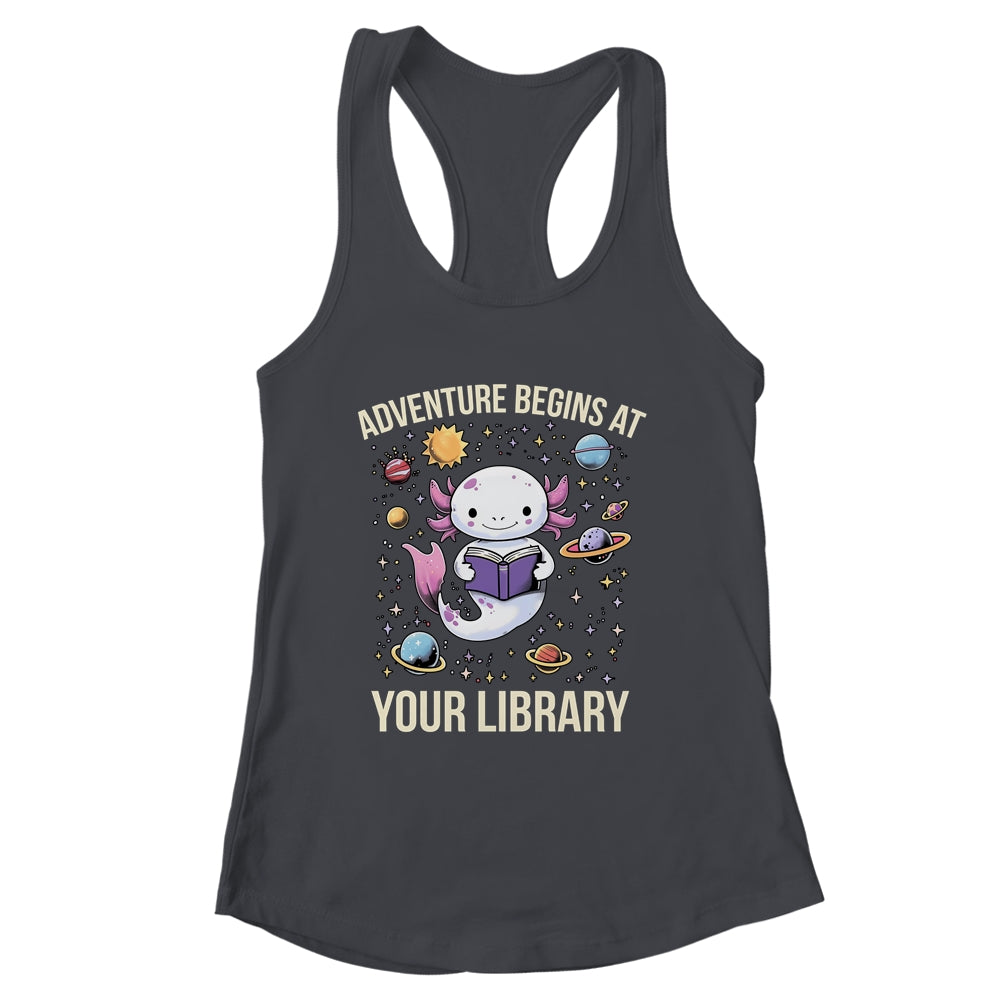 Space Axolotl Adventure Begins Summer Reading Program 2024 Shirt & Tank Top | siriusteestore