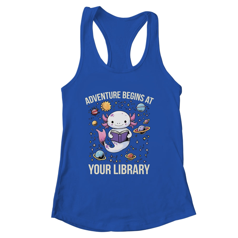 Space Axolotl Adventure Begins Summer Reading Program 2024 Shirt & Tank Top | siriusteestore