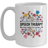 Speech Language Pathologist SLP Speech Therapy Pathology Flower Mug | siriusteestore