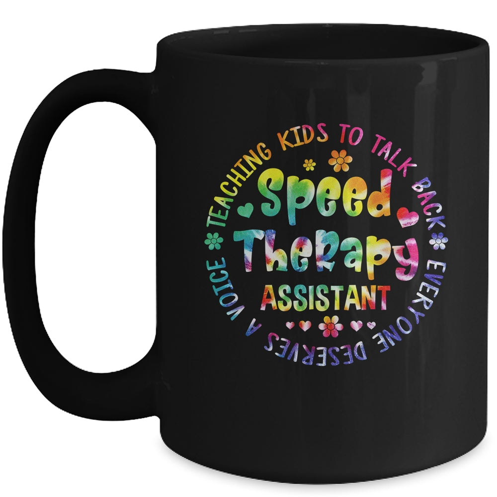 Speech Language Pathologist Speech Therapy Assistant Tie Dye Mug | siriusteestore