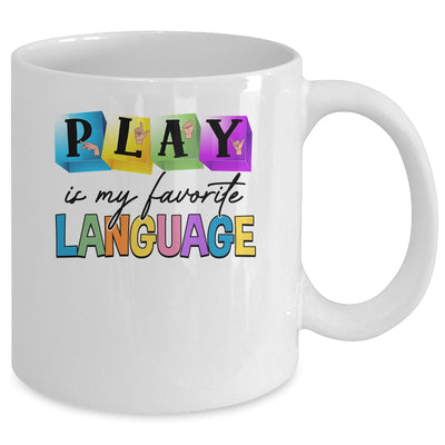 Speech Therapy Play Is My Favorite Language SLP Mug | siriusteestore