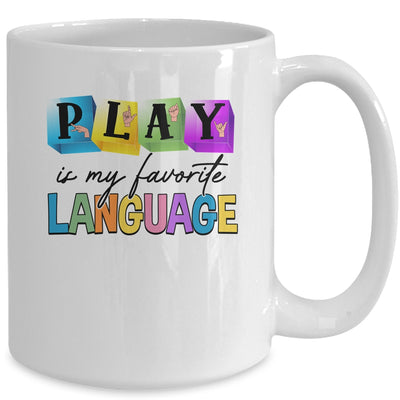 Speech Therapy Play Is My Favorite Language SLP Mug | siriusteestore