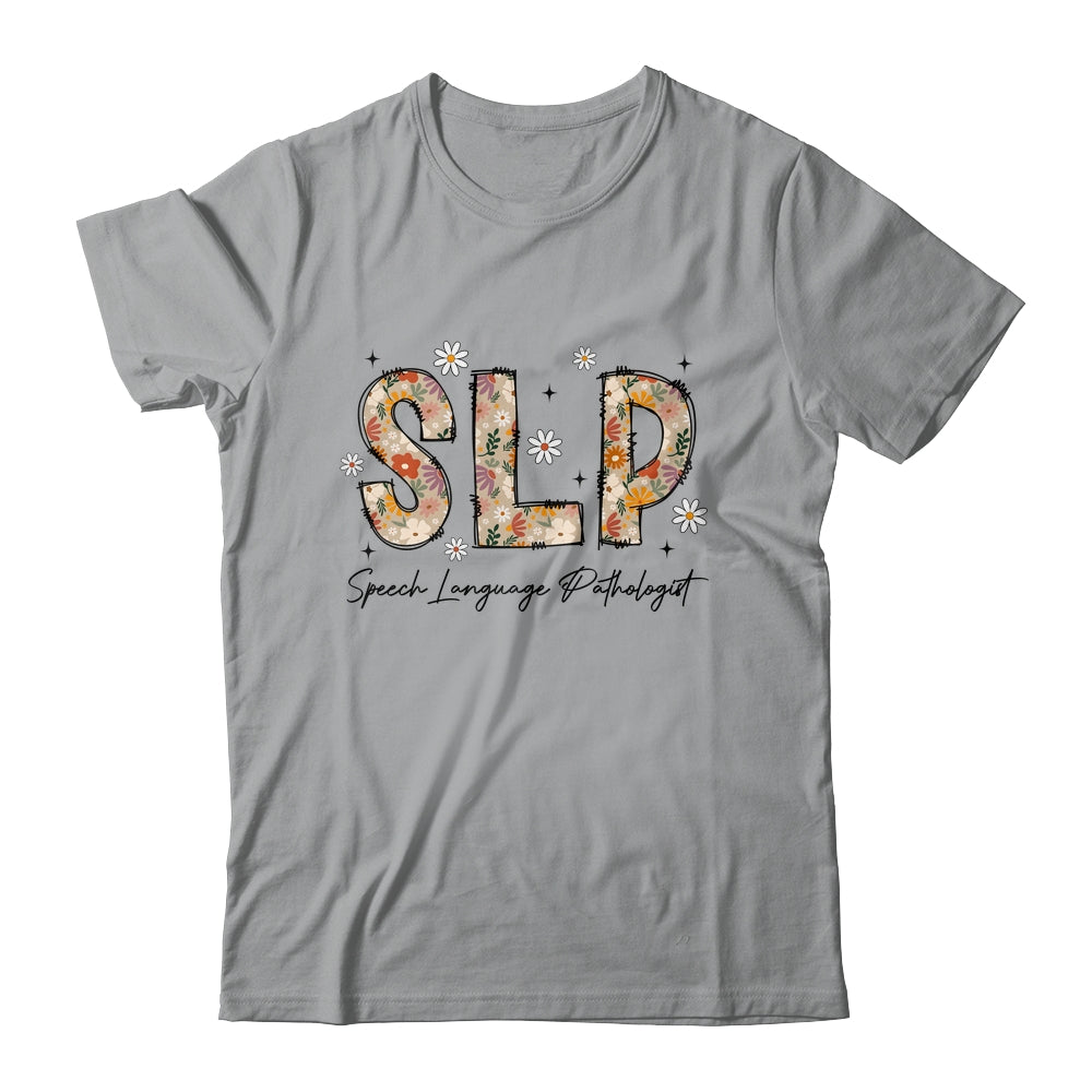 Speech Therapy Retro Flower Speech Language Pathologist SLP Shirt & Tank Top | siriusteestore