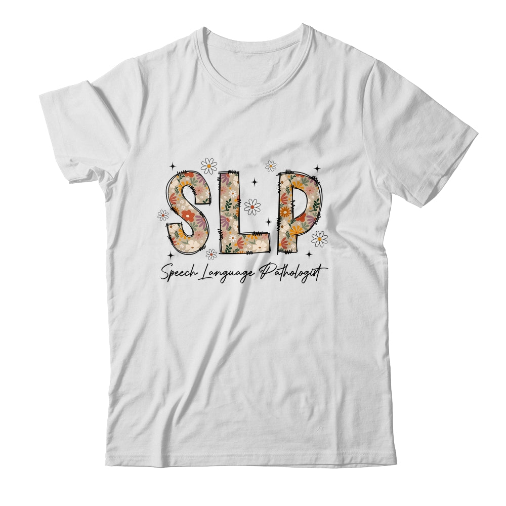 Speech Therapy Retro Flower Speech Language Pathologist SLP Shirt & Tank Top | siriusteestore
