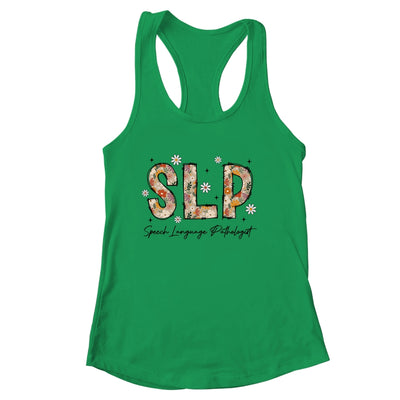 Speech Therapy Retro Flower Speech Language Pathologist SLP Shirt & Tank Top | siriusteestore