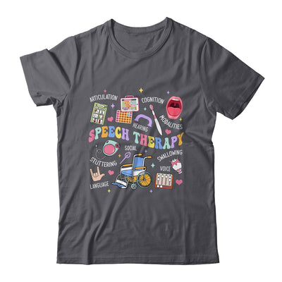 Speech Therapy Retro Groovy Language Pathologist Therapist Shirt & Tank Top | siriusteestore