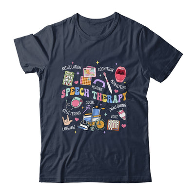 Speech Therapy Retro Groovy Language Pathologist Therapist Shirt & Tank Top | siriusteestore