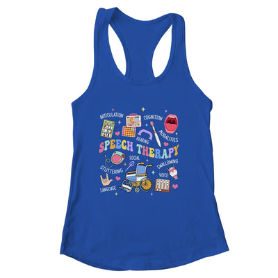Speech Therapy Retro Groovy Language Pathologist Therapist Shirt & Tank Top | siriusteestore