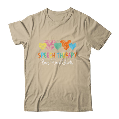Speech Therapy Speech Language Pathologist Every Word Counts Shirt & Tank Top | siriusteestore