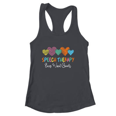 Speech Therapy Speech Language Pathologist Every Word Counts Shirt & Tank Top | siriusteestore