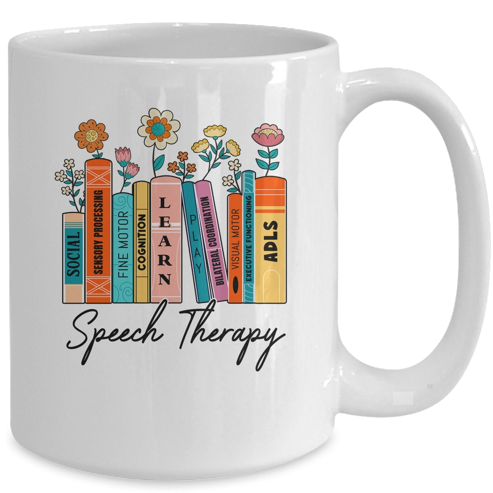 Speech Therapy Wildflowers SLP Speech Language Pathologist Mug | siriusteestore