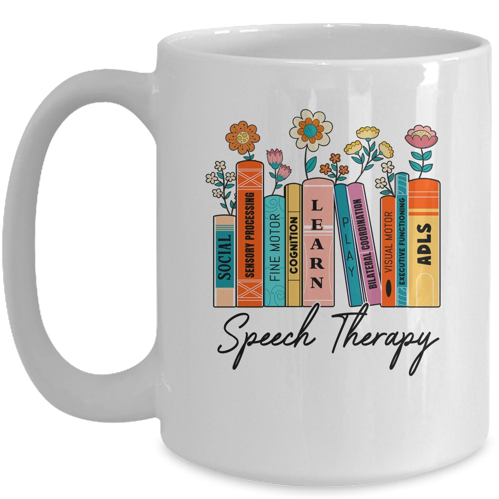 Speech Therapy Wildflowers SLP Speech Language Pathologist Mug | siriusteestore