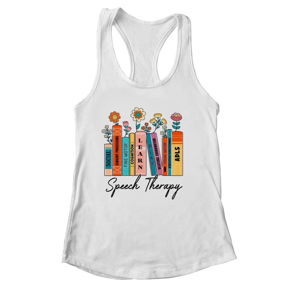 Speech Therapy Wildflowers SLP Speech Language Pathologist Shirt & Tank Top | siriusteestore