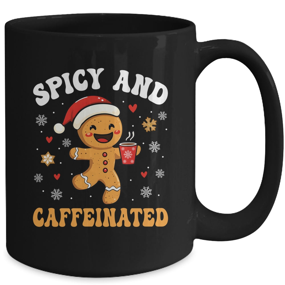 Spicy And Caffeinated Coffee Women Gingerbread Christmas Mug | siriusteestore