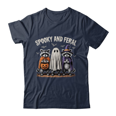 Spooky And Feral Halloween Cute Ghost Raccoon Trick Or Treat Shirt & Hoodie | siriusteestore