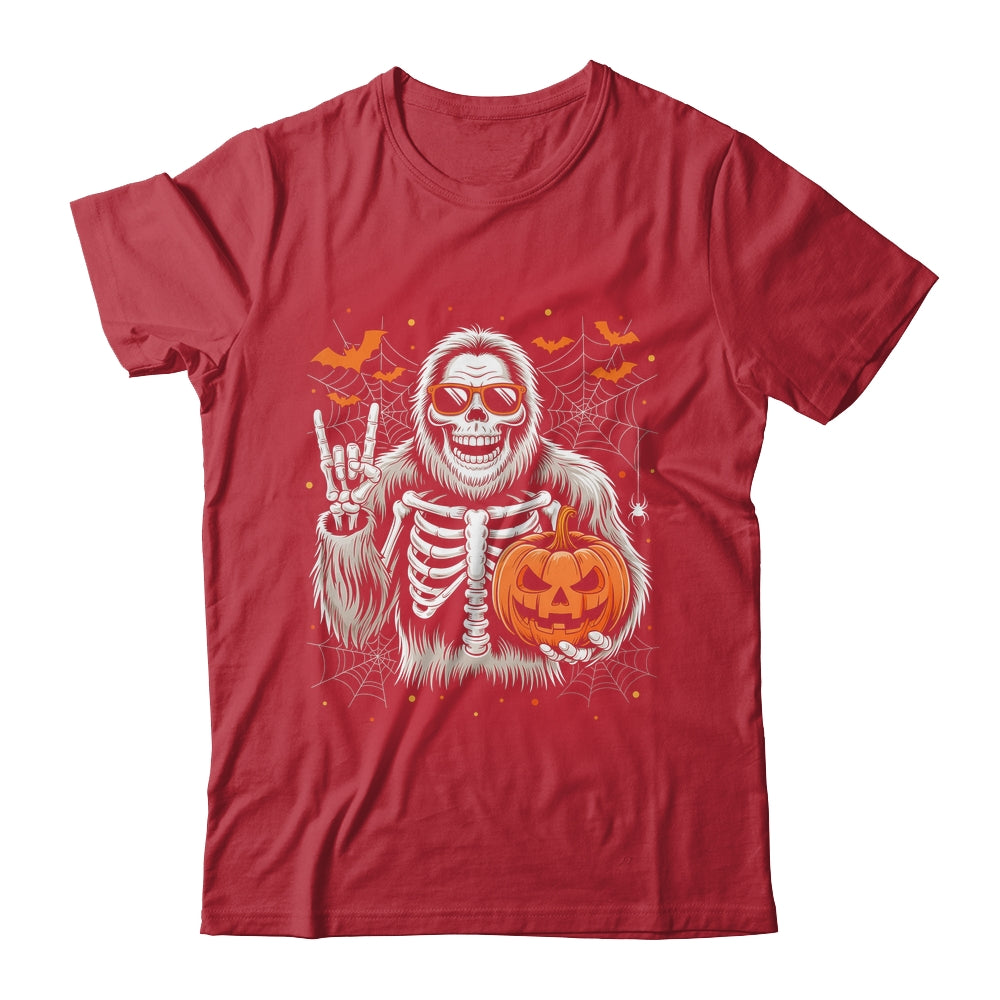 Spooky Bigfoot Skeleton Halloween Costume Pumpkin Boys Mens Shirt & Hoodie | siriusteestore