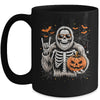 Spooky Bigfoot Skeleton Halloween Costume Pumpkin Boys Mens Mug | siriusteestore