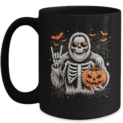 Spooky Bigfoot Skeleton Halloween Costume Pumpkin Boys Mens Mug | siriusteestore