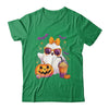 Spooky Cute Ghost Drinking Pumpkin Iced Coffee Halloween Bow Shirt & Sweatshirt | siriusteestore