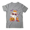 Spooky Cute Ghost Drinking Pumpkin Iced Coffee Halloween Bow Shirt & Sweatshirt | siriusteestore