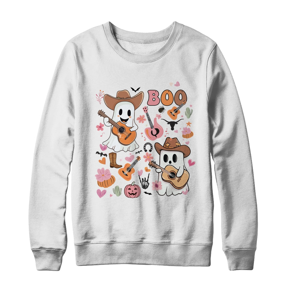 Spooky Ghost Cowboy Cute Halloween Season Boo Western Retro Shirt & Sweatshirt | siriusteestore