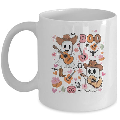 Spooky Ghost Cowboy Cute Halloween Season Boo Western Retro Mug | siriusteestore
