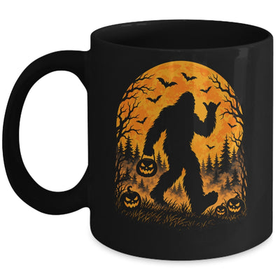 Spooky Halloween Bigfoot Pumpkin Funny Sasquatch Halloween Mug | siriusteestore