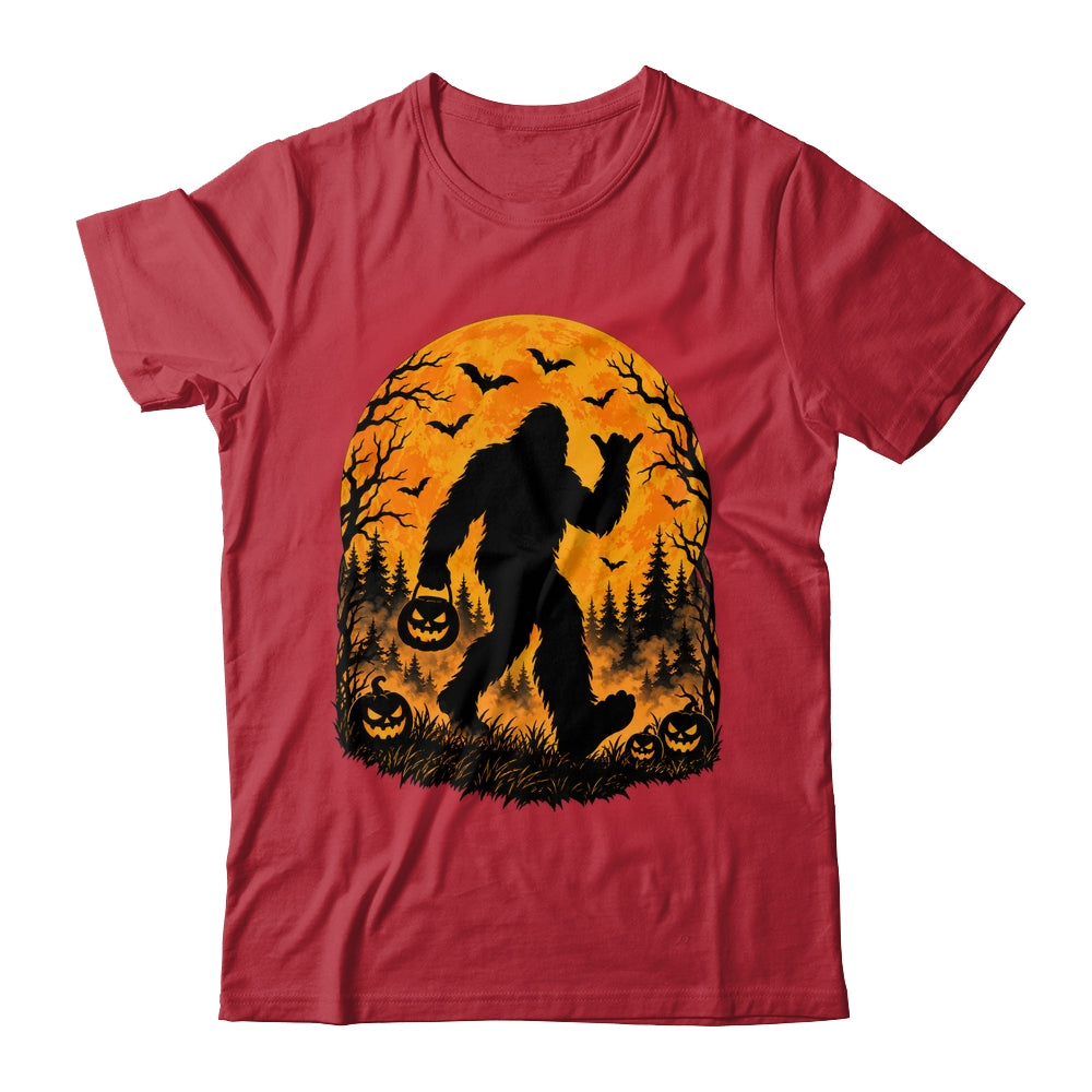Spooky Halloween Bigfoot Pumpkin Funny Sasquatch Halloween Shirt & Sweatshirt | siriusteestore