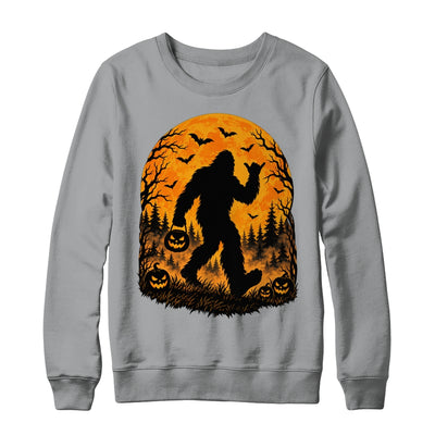 Spooky Halloween Bigfoot Pumpkin Funny Sasquatch Halloween Shirt & Sweatshirt | siriusteestore