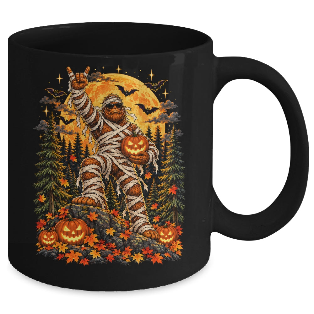 Spooky Halloween Bigfoot Pumpkin Funny Sasquatch Men Boy Mug | siriusteestore