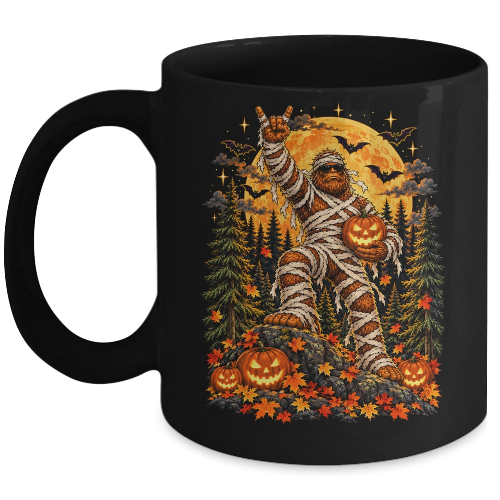 Spooky Halloween Bigfoot Pumpkin Funny Sasquatch Men Boy Mug | siriusteestore