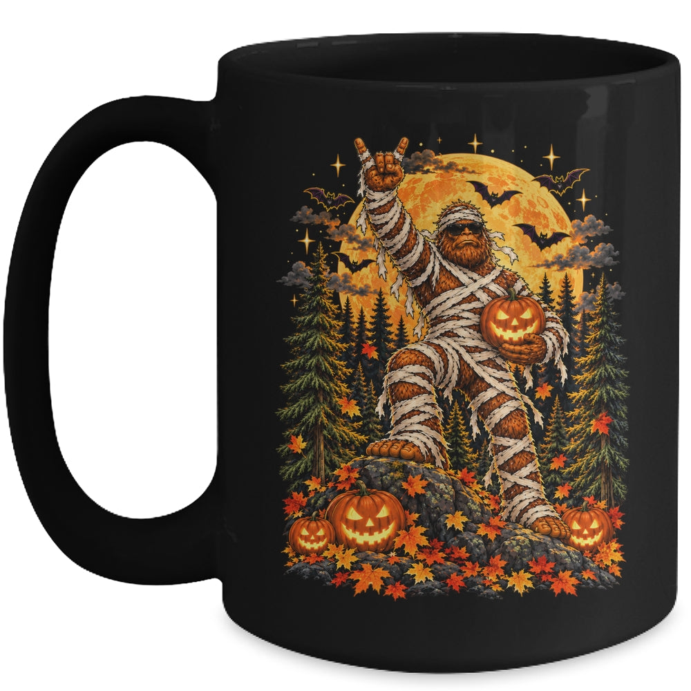 Spooky Halloween Bigfoot Pumpkin Funny Sasquatch Men Boy Mug | siriusteestore