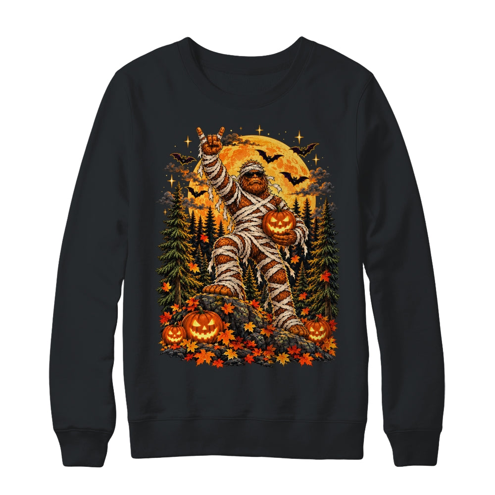 Spooky Halloween Bigfoot Pumpkin Funny Sasquatch Men Boy Shirt & Sweatshirt | siriusteestore