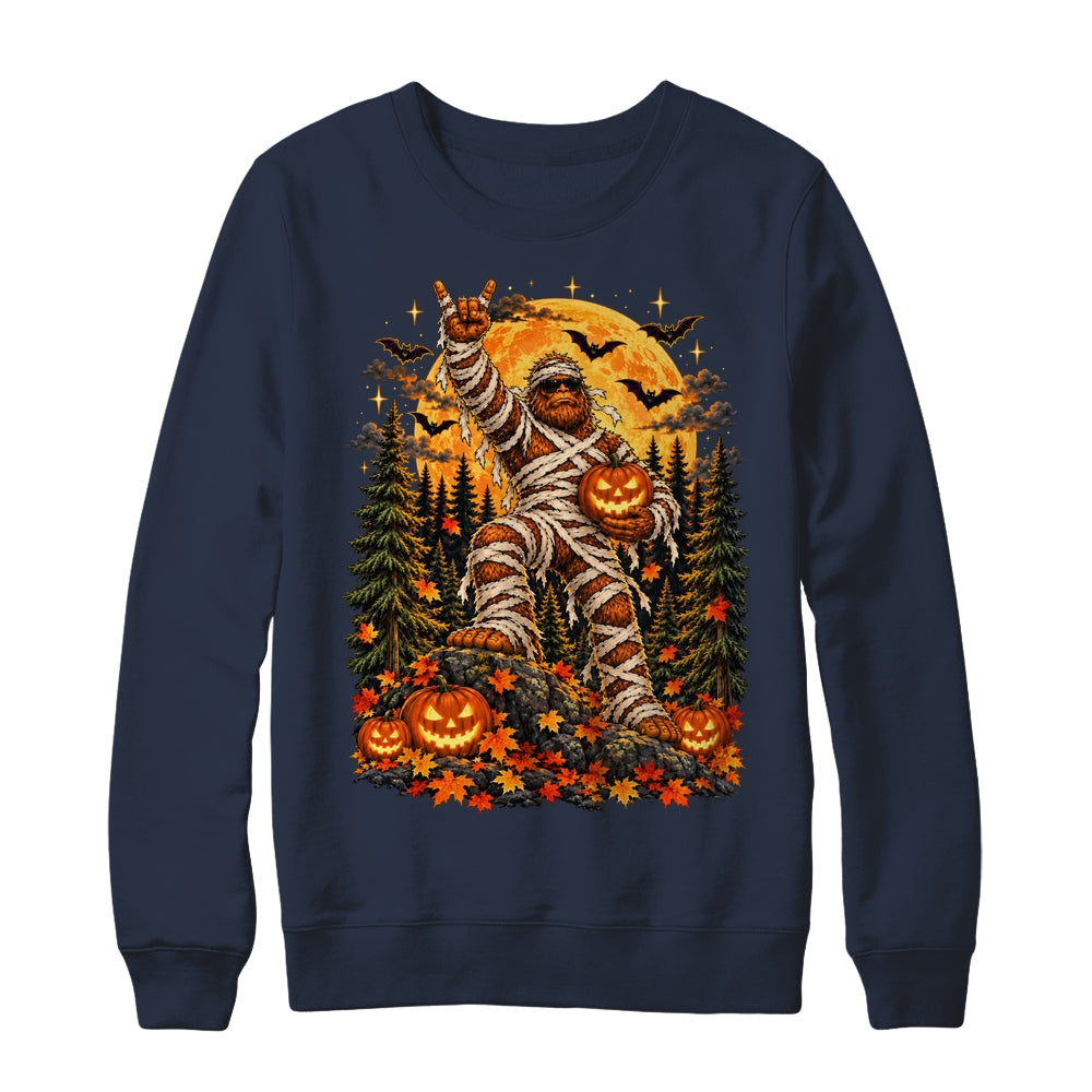 Spooky Halloween Bigfoot Pumpkin Funny Sasquatch Men Boy Shirt & Sweatshirt | siriusteestore