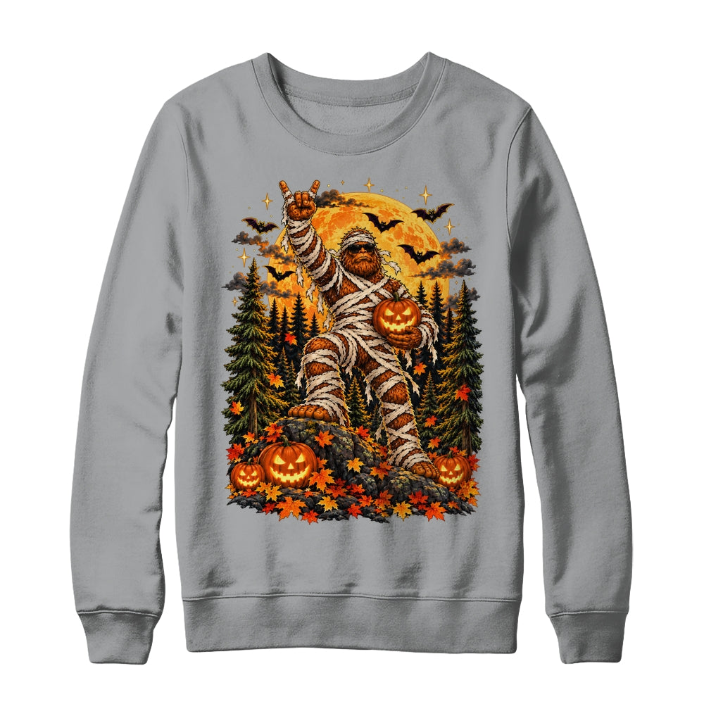 Spooky Halloween Bigfoot Pumpkin Funny Sasquatch Men Boy Shirt & Sweatshirt | siriusteestore