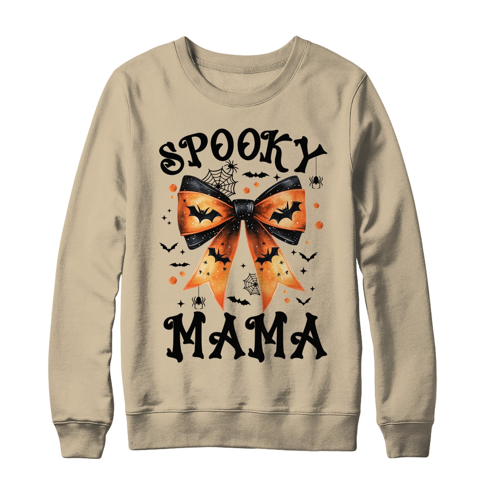 Spooky Mama Coquette Bow Halloween Spooky Season For Women Shirt & Sweatshirt | siriusteestore