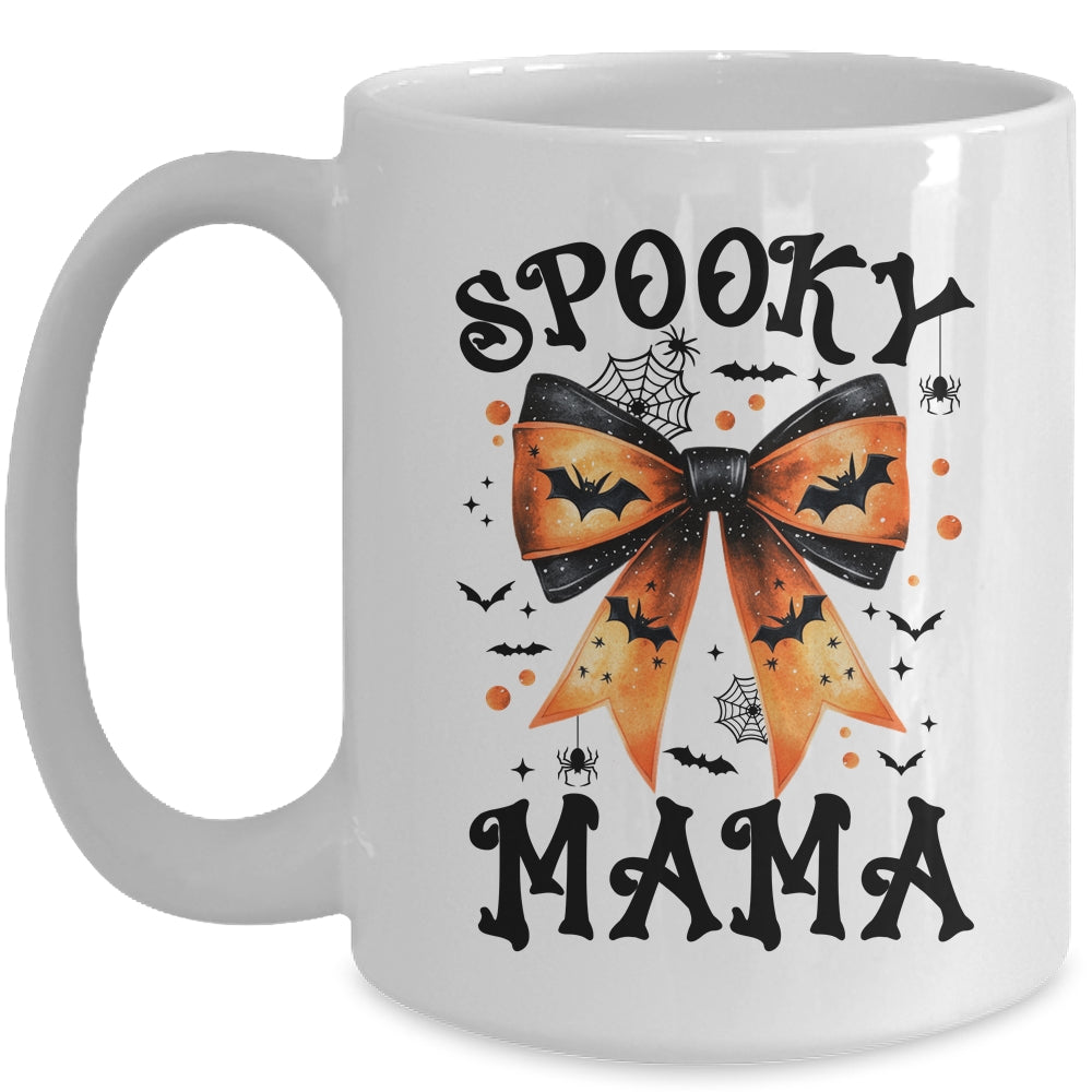 Spooky Mama Coquette Bow Halloween Spooky Season For Women Mug | siriusteestore