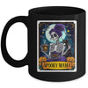 Spooky Mama Tarot Card Halloween Mom Skull Mama Black Cat Mug | siriusteestore
